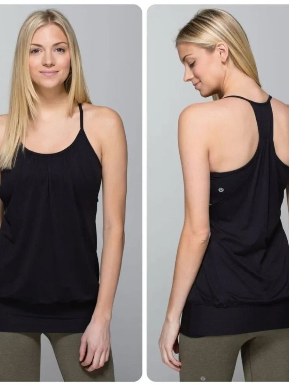 lululemon athletica No Limits Racerback Tank - Black/Black size 6